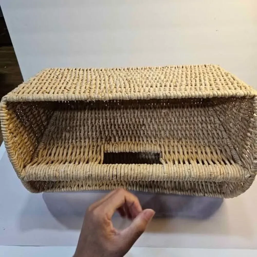 Woven Seagrass Magazine Rack Caddy